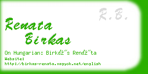 renata birkas business card